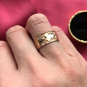 14kt rose gold band antique
